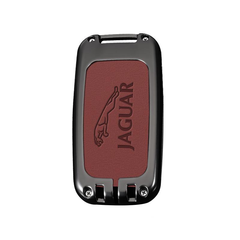 Jaguar XFL/XEL/XJL/F-Pace/F-Type Key Case with Buckle - Premium Car Key Remote Holder