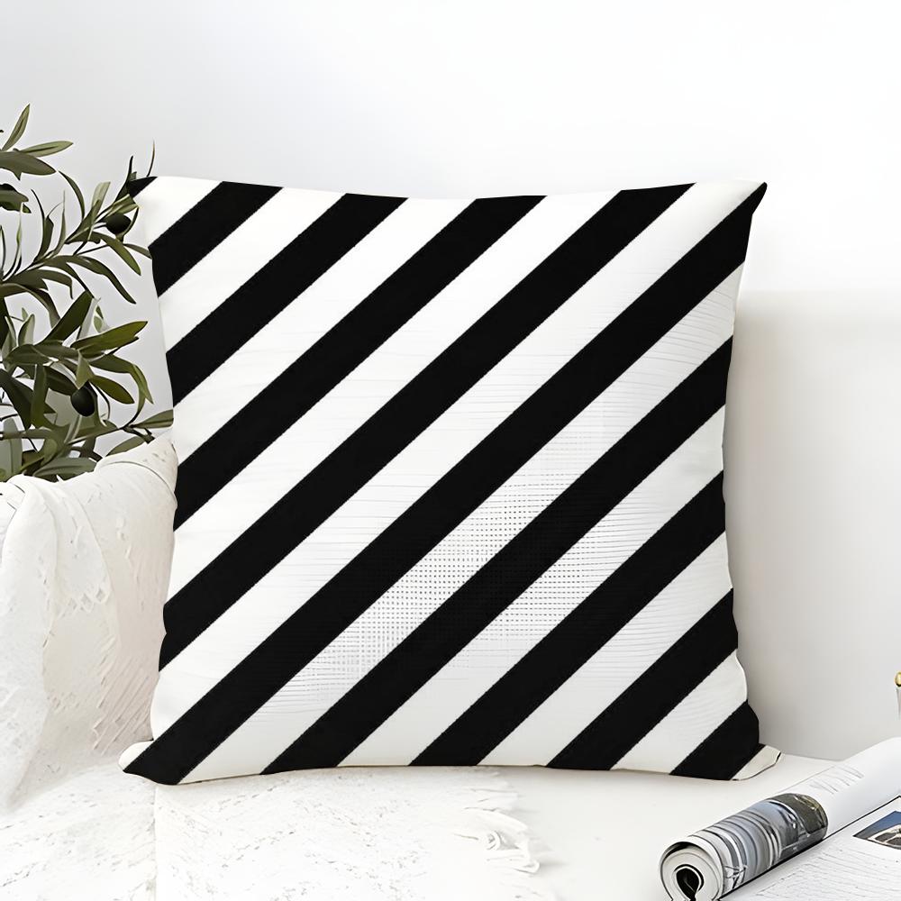 Minimal Classic Black White Stripes Pillow Case linen pillow case sofa home decor cushion cover cushion cove