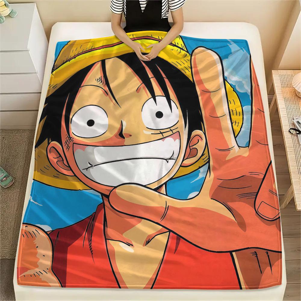 1pz Una Pezzo Monkey D Luffy Coperta in Flanella Fantasia Adatta a Tutte le Stagioni per Arredamento Casa Calore e Comfort Regali Regalo Festivo