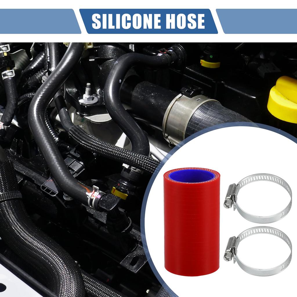 X AUTOHAUX Silicone Hose Silicone Tube with Hose Band Intercooler Turbo Intake Rajeter Hose