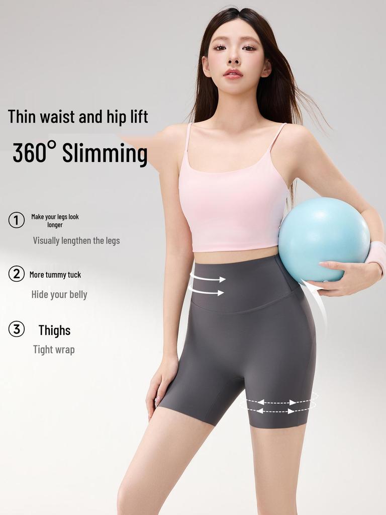 Women's High-Waist Yoga Cycling Shorts - Summer Fitness & Running Wear
