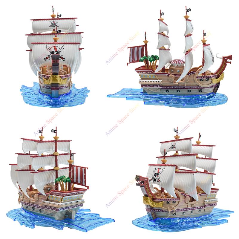 Anime One Piece Figure Luffy Thousand Sunny Going Merry Boat Pirate Ship Figurine Toys Action Figures Shanks Diy Assembly Model