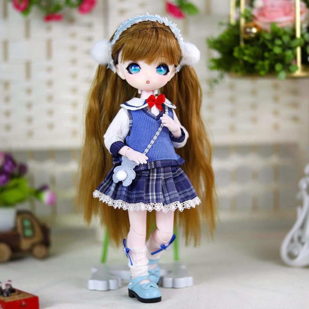 ICY Fortune Days BJD Doll Anime Style Doll Set with 28 Mechanical Perfect for DIY and Girl Doll 1/6 - Joints, Gifts, Decoration, Exercises,