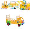 Childrens Wooden Puzzle Tool Car With Screw Nuts Set For Early Education And Development