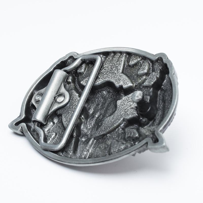 Double Eagle Tribal Bull Skull Belt Buckle - Retro & Stylish 4.0