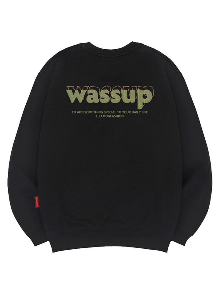 Ellamo Wassup Sweatshirt Unisex Plus Size S~4Xl (Type B)
