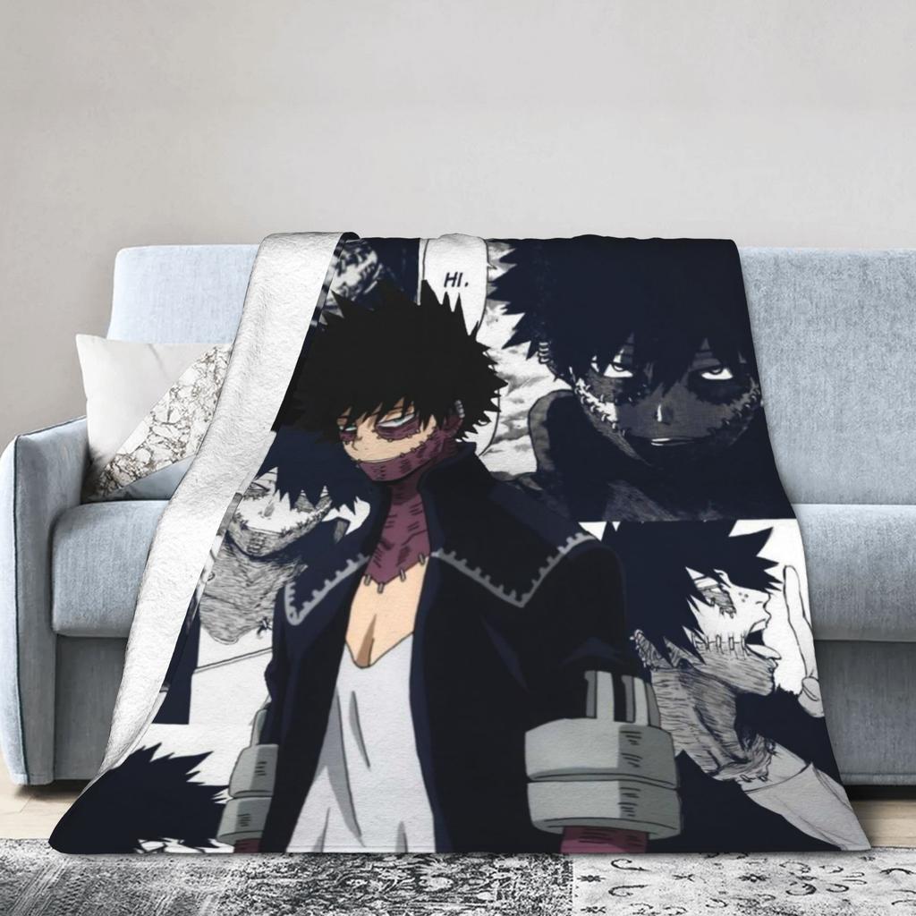 Izuku Midoriya Coral Fleece Plush Throw Blanket Academy Anime Manga Blanket for Home Bedroom Warm Bed Rug