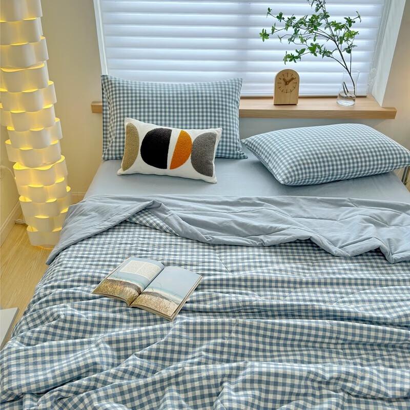 Muji Sommerdecke aus garngefärbtem Baumwollleinen