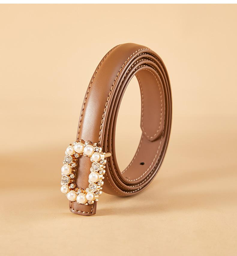 Women'S Belt Waist Women'S New Fashion Skirt Decoration Simple Dress Accessories Cowhide Thin Belt Women