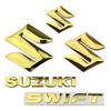 3D Badge Steering Wheel Sticker Car Front Emblem Rear Trunk Logo For SUZUKI Swift Metal Alloy Modified Letter Decoration