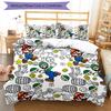 3pcs Mario Bedding Set Duvet Cover Closure Includes 1 Duvet Cover & 2 Pillowcases, Soft and Comfortable for All Seasons.