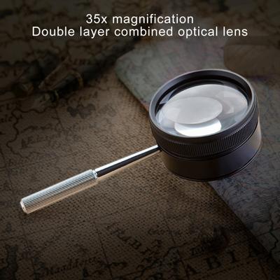 35x50mm 35X Portable Optical Magnifying Glass High Clarity Handheld Loupe Magnifier for Jewelry Identification