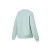 Li Ning Fitness Series Solid Color Fleece Warm Loose Pullover Sweatshirt Women sweatshirt Stone-Blue-Gray AWDT782-1