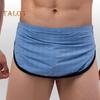 Men Thong Sexy Low-Rise Elastic Waistband Slim Fit Briefs Solid Color Breathable Mesh Panties Daily Wear