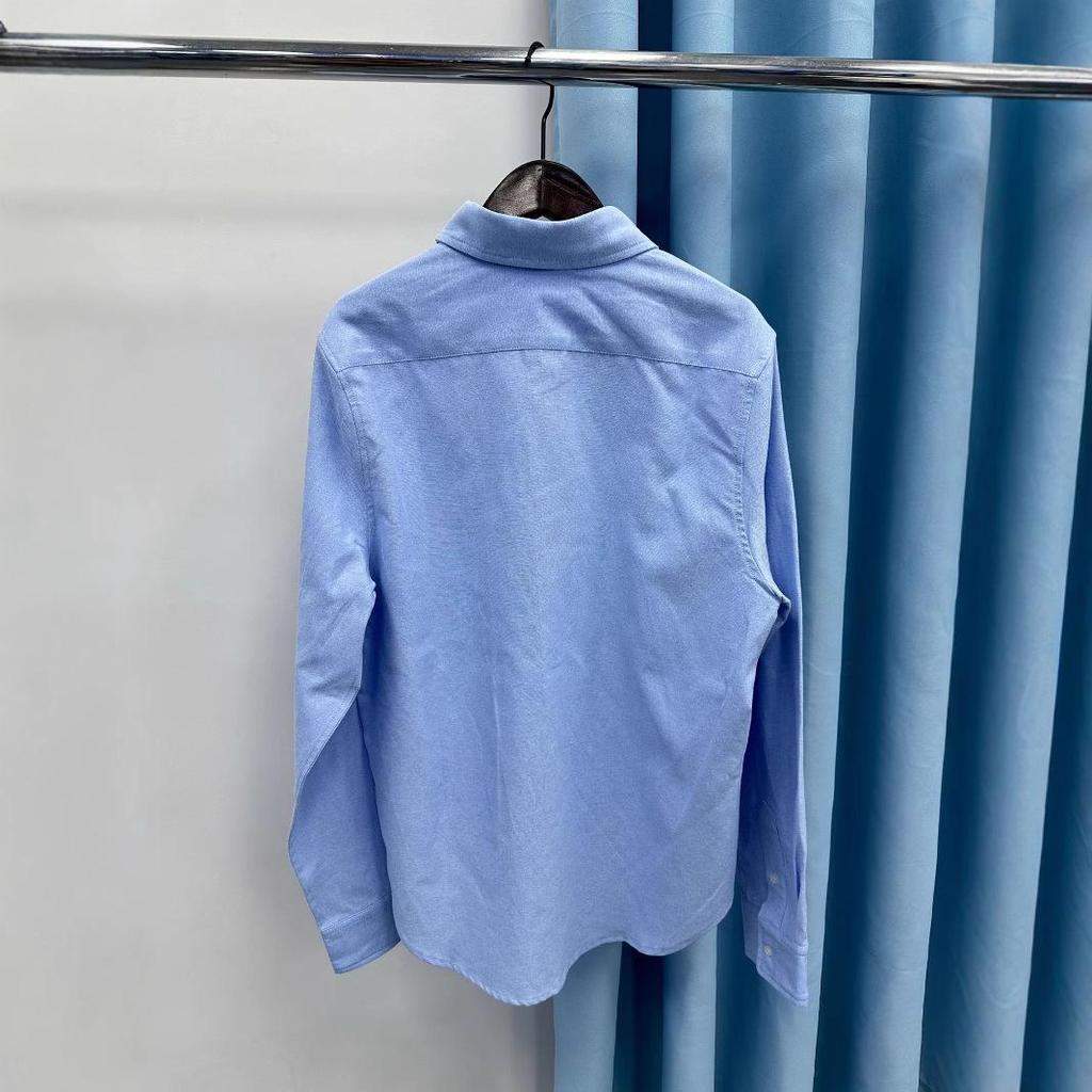 Premium Cotton Oxford Cloth Shirt with Horse Embroidery - Unisex Business Casual