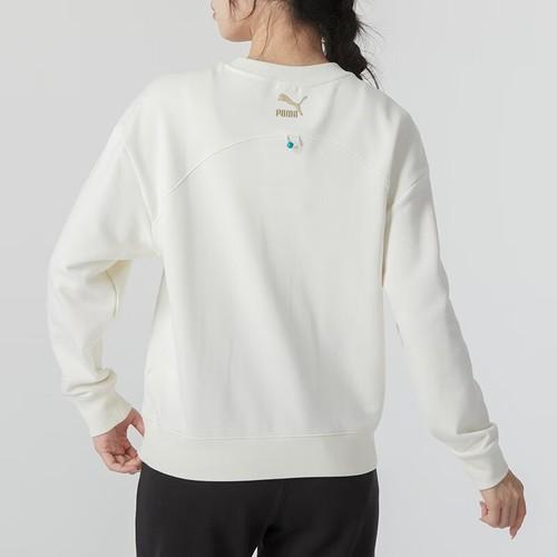 Puma Neujahr Edition Damen Lauf- und Fitness-Trainingssweatshirt in Weiß