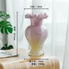 Vintage Fenton Colorful Handmade Glass Vase Flower Pot Hexagon Lace Edge Table Decor Hydroponic Flower Arrangement Home