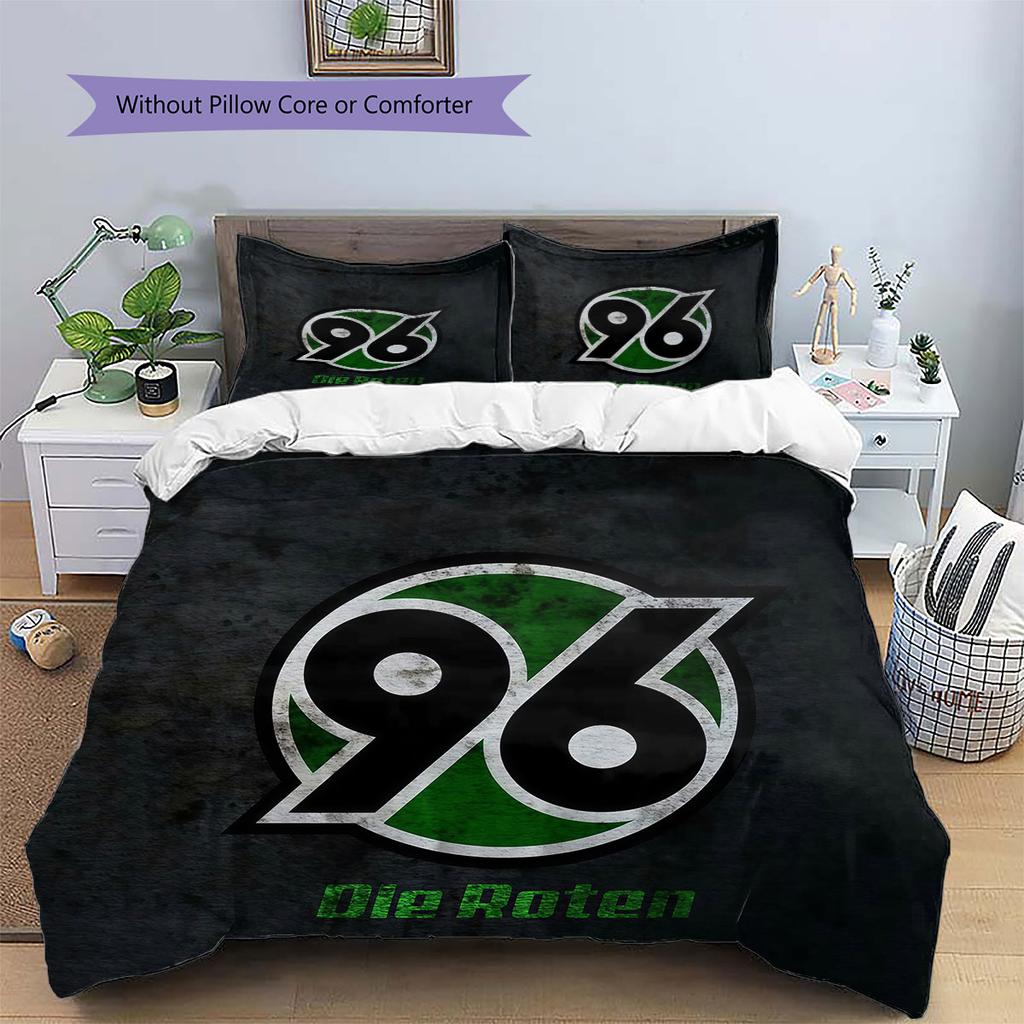 Hannover 96 Pattern Bedding,Quilt Set Quilt Cover Pillowcase Home Birthday Gift(1 * duvet cover + 2 * pillowcase, without core)