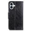 For iPhone 16 Plus Case Nappa Texture Split Leather Wallet Folio Flip Phone Cover