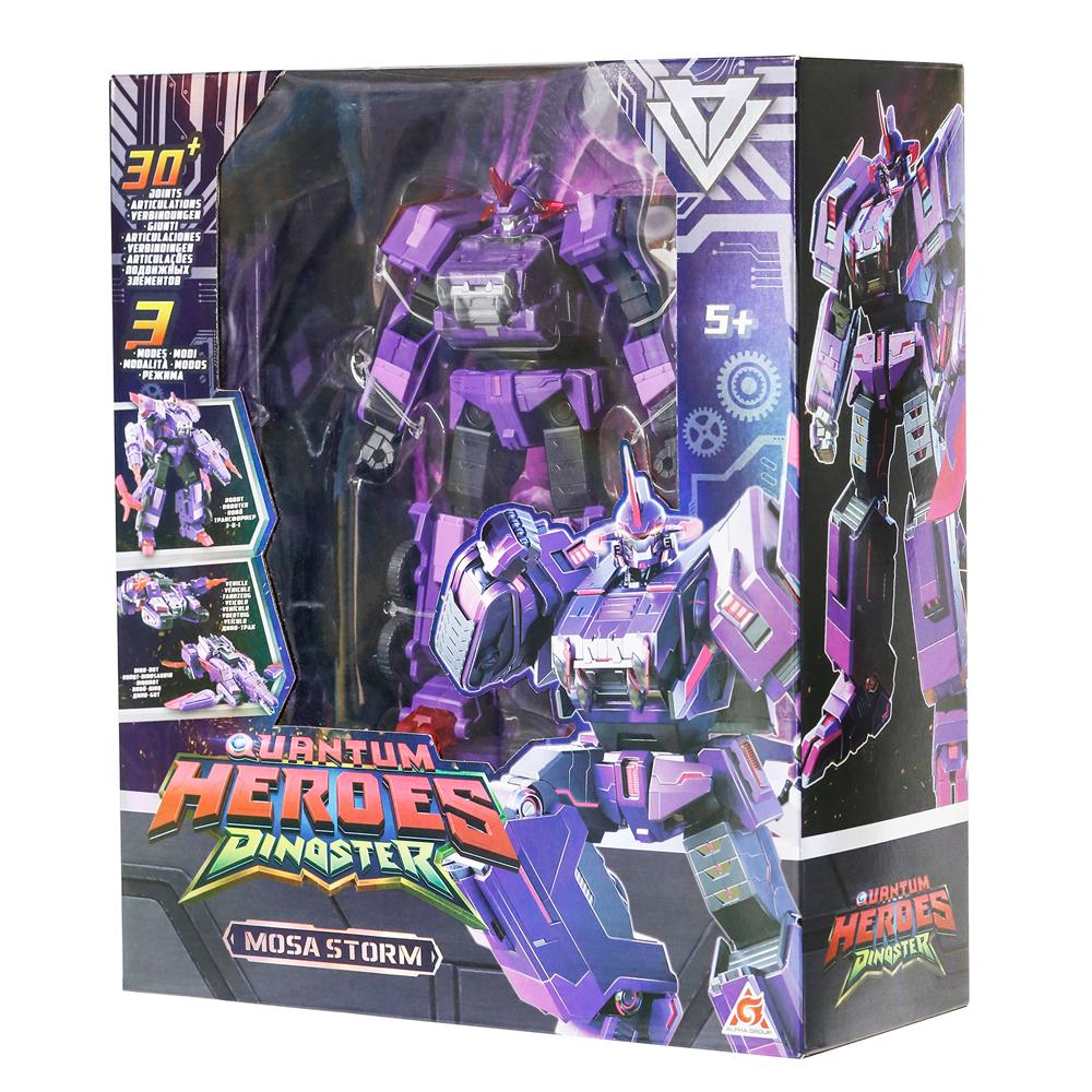 Quantum Heroes Dinoster 2-IN-1 Stego Blast Wing Transfrom from Car to Robot Action Figure Anime Deformation Kid Toys Gift