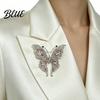 Long-lasting Brooch Women Butterfly Shape Dazzling Rhinestone Inlays Suit Lapel