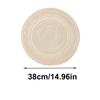 3Pcs European Style Round Cotton Gauze Placemats, Heatproof Non Slip Table Mats for Dining Table, Cup Coasters ZSY