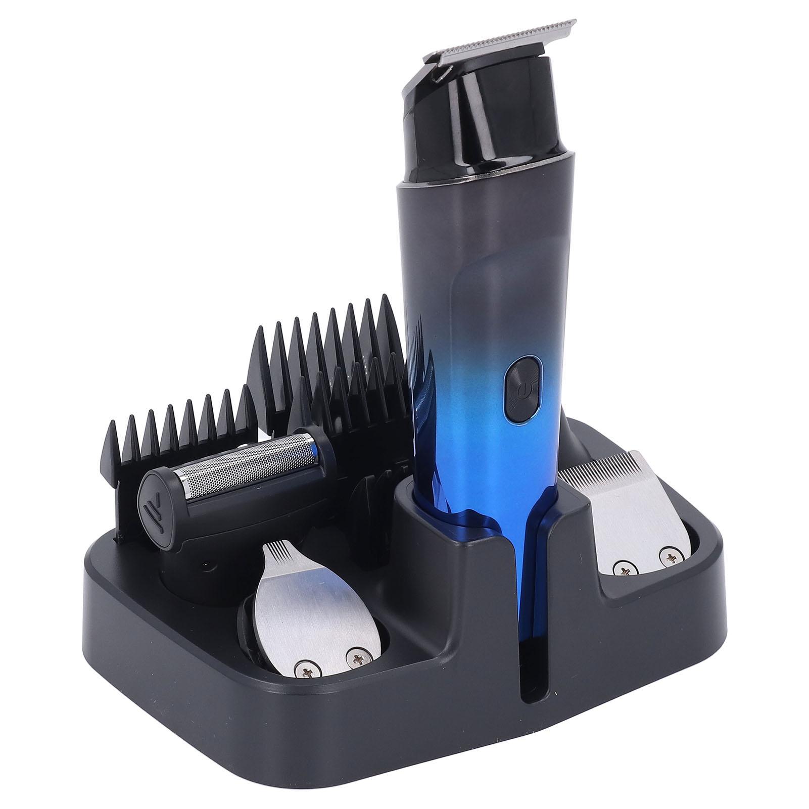 

5 в 1 набор для стрижки волос для мужчин, бороды, носа, бритья, USB перезаряжаемый водонепроницаемый электрический волос