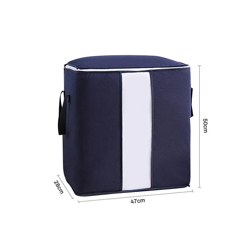 NEW Foldable Storage Box Portable Clothes Organizer Tidy Pouch Suitcase Non-woven Home Storage Box Quilt Storage Container Bag Box
