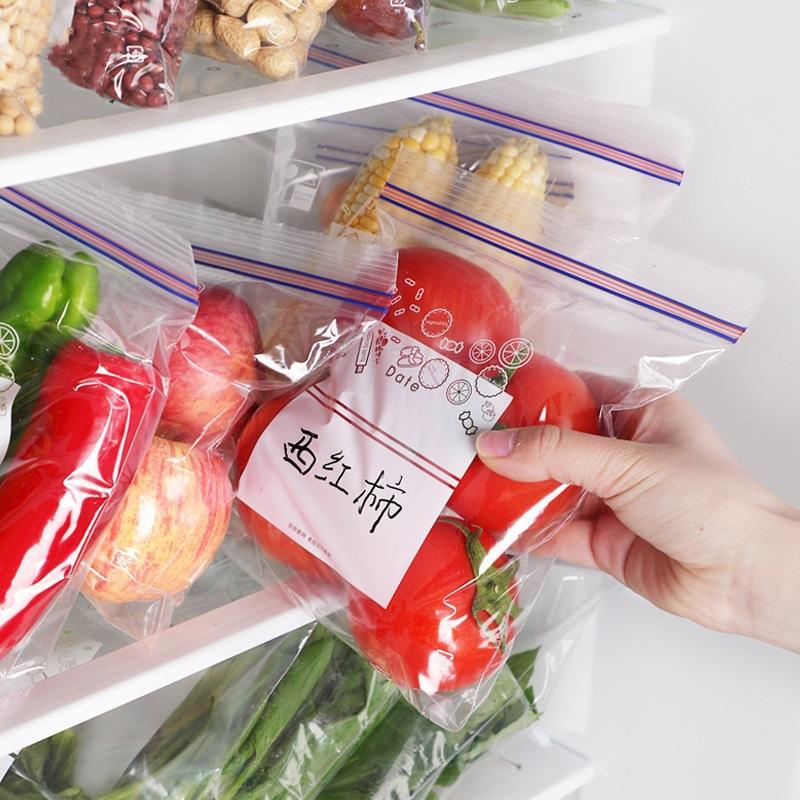 15/20/30pcs Heavy-Duty Leakproof & Self-Sealing Food Storage Bags Vegetables, Meat, Snacks - Freshness Preservation Reusable Food Storage Bags