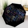 1pc Love Joy Automatic Folding Umbrella with 8-Rib Windproof Design, Portable Foldable Sunshade Umbrella For Halloween 080