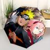 1pc Naruto, Sasuke & Sakura: Anime Characters Automatic Opening Umbrella - Portable 3-Fold Design with Iron Frame - Outdoor, for Fans, Travelers,