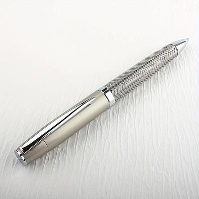 Hochwertiger Kugelschreiber mit 1,0 mm Metallmine im Webmuster, Schüler-Schulschreibwaren-Stift, Schreibstift