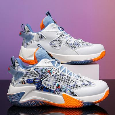 Basketball Shoes New Summer Mesh Breathable Actual Combat Sneakers Shock Absorption, Non-slip and Wear-resistant Casual Sports Shoes Men's