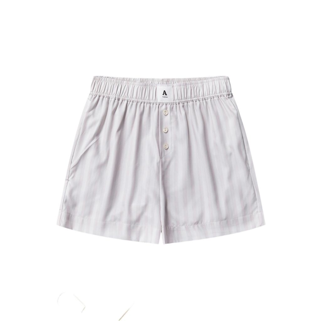 Women's Casual Comfort High-Waisted Loose Striped Shorts