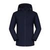 Women Solid Stripe Rain Jacket Outdoor Plus Waterproof Hooded Raincoat Windproof