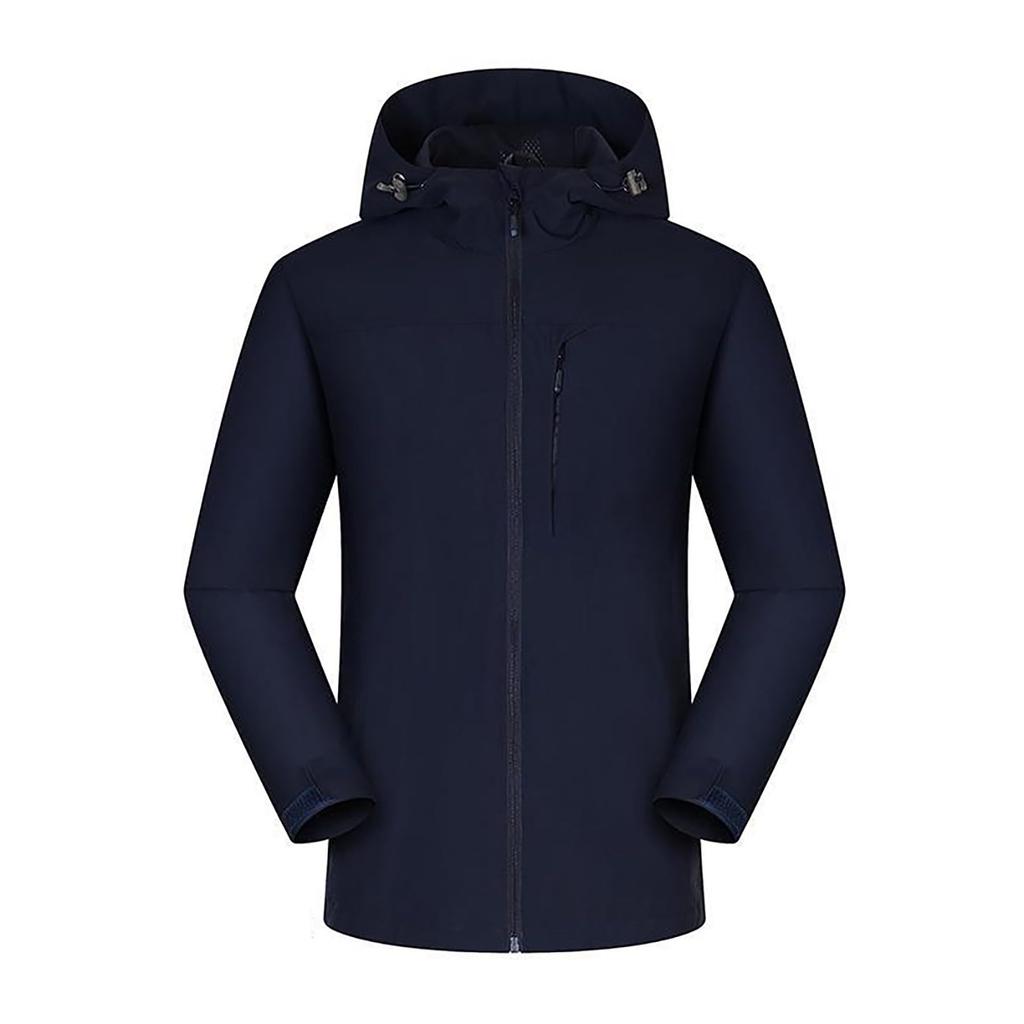 Women Solid Stripe Rain Jacket Outdoor Plus Waterproof Hooded Raincoat Windproof