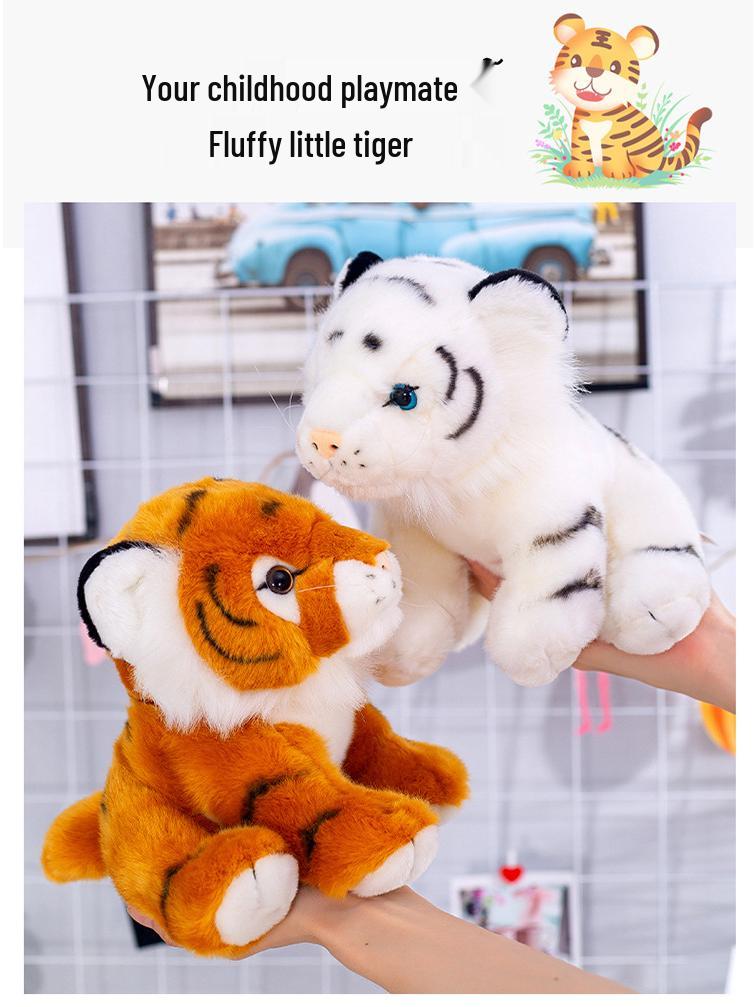 Large Plush Simulation Tiger Pillow for Children – Little Tiger Doll Zoo Gift
