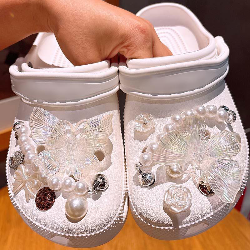 1 Set Diy Ocean Starfish Shoe Clips For Summer Sandals Slippers Sea Shell Hole Punch Shoe Charms Decoration Women Gifts