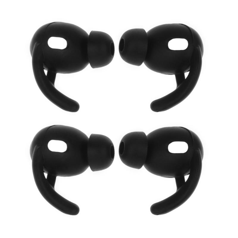 2 Pairs Soft Silicone Ear Pads Eartips Earphone Silicone Case Ear Hook In-ear Earbuds for 3 Earphones