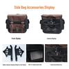 Stepless CU625/250 Retro Leather Waterproof Durable Large Capacity Quick Release Bag - Chinchilla