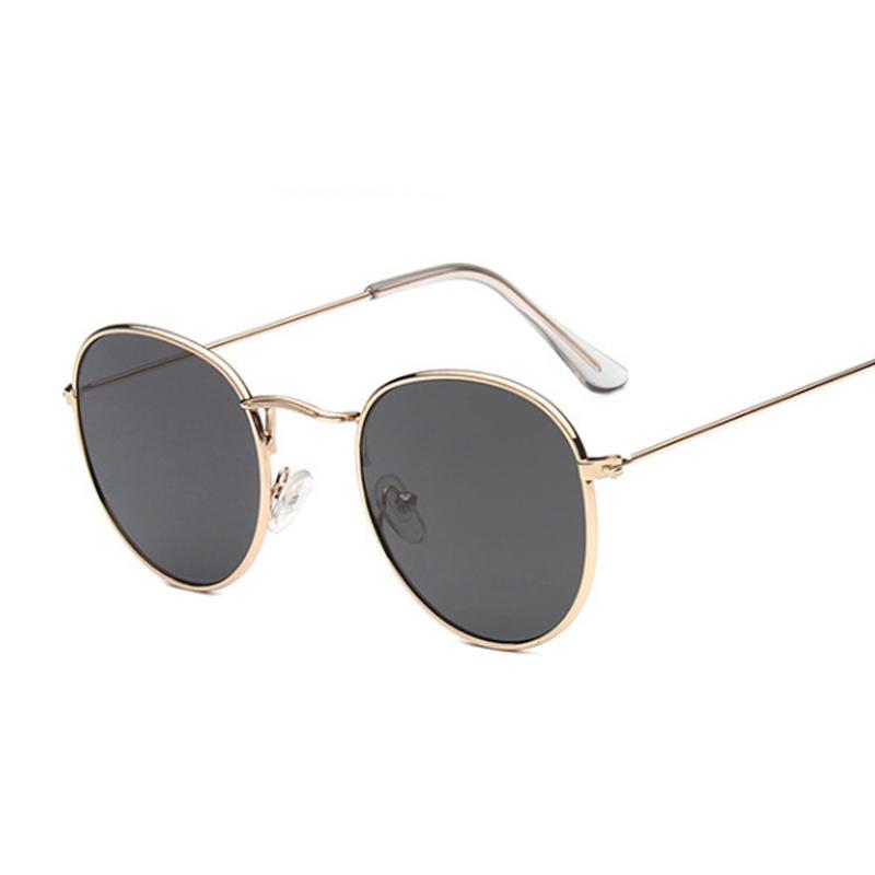 Classic Small Frame Round Sunglasses Woman/Man Brand Designer Alloy Mirror Sun Glasses Male Female Fashion Vintage