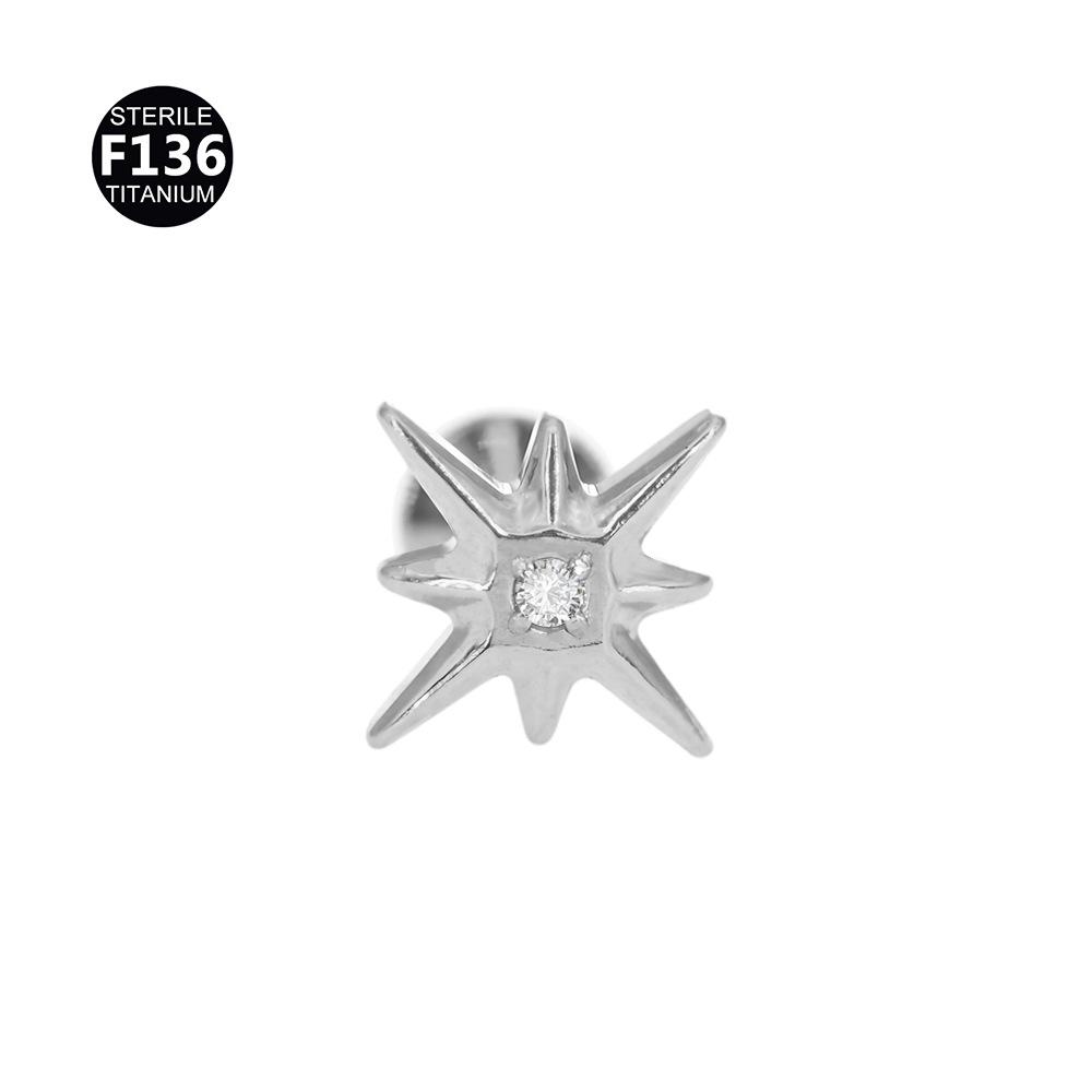 Titanium Alloy Heart and Fox Pigeon Cartilage & Tragus Piercing Studs