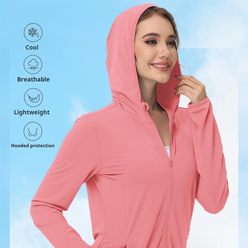 Summer Women's Sun Protection Clothing Large Size Women's Thin Jacket UV Protection Outdoor Long-sleeved Windbreaker