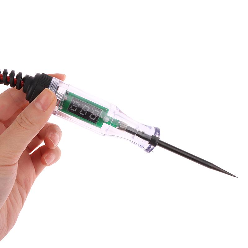 Digital Display Long Probe Pen Light Bulb 6V 12V 24V Dc Car Truck Voltage Circuit Tester Automobile Repair Diagnostic Tools