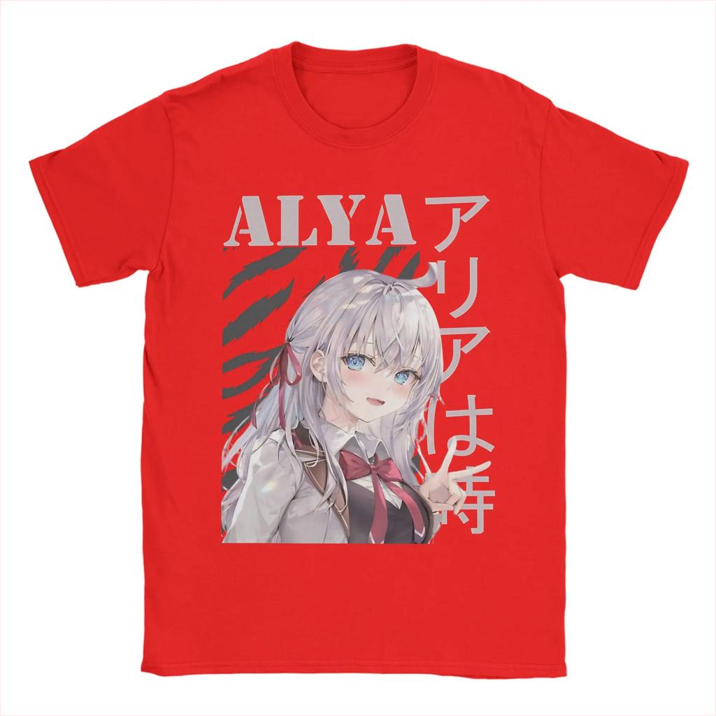 Alya Sometimes Hides Her Feelings in Russian Graphic Printing T Shirts Men Women Pure Cotton Tee Shirt Clothes