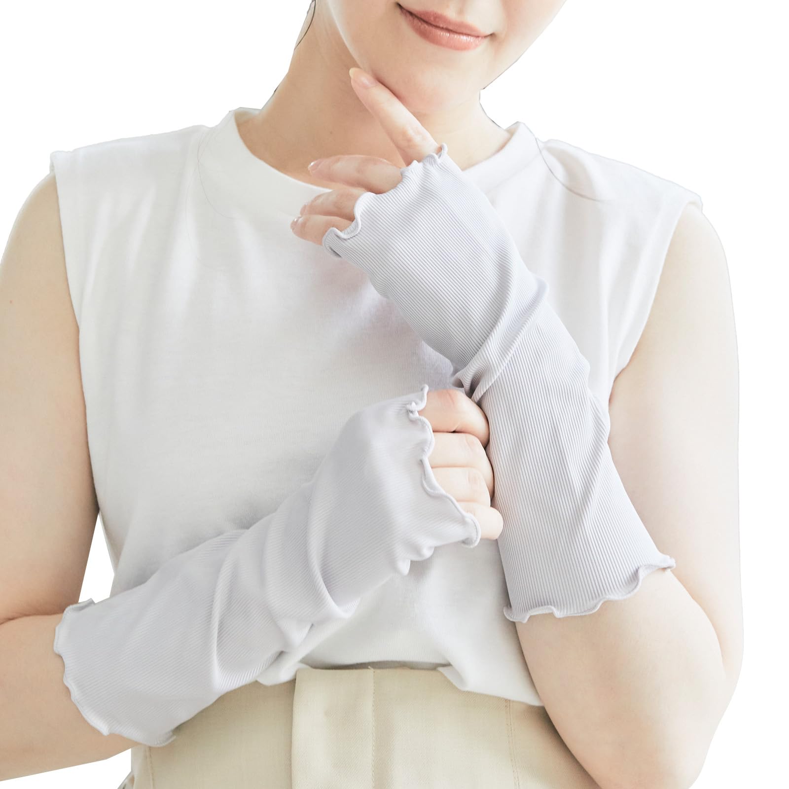

Arm UV Sun Cool to the Short Gray [Ryokatsu Honpo] Covers, Protection, Protection, Touch, Length, 25cm,