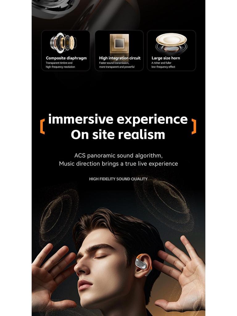 M113 Rotatable Sports Bluetooth Over-Ear Headphones with AI Smart Translation