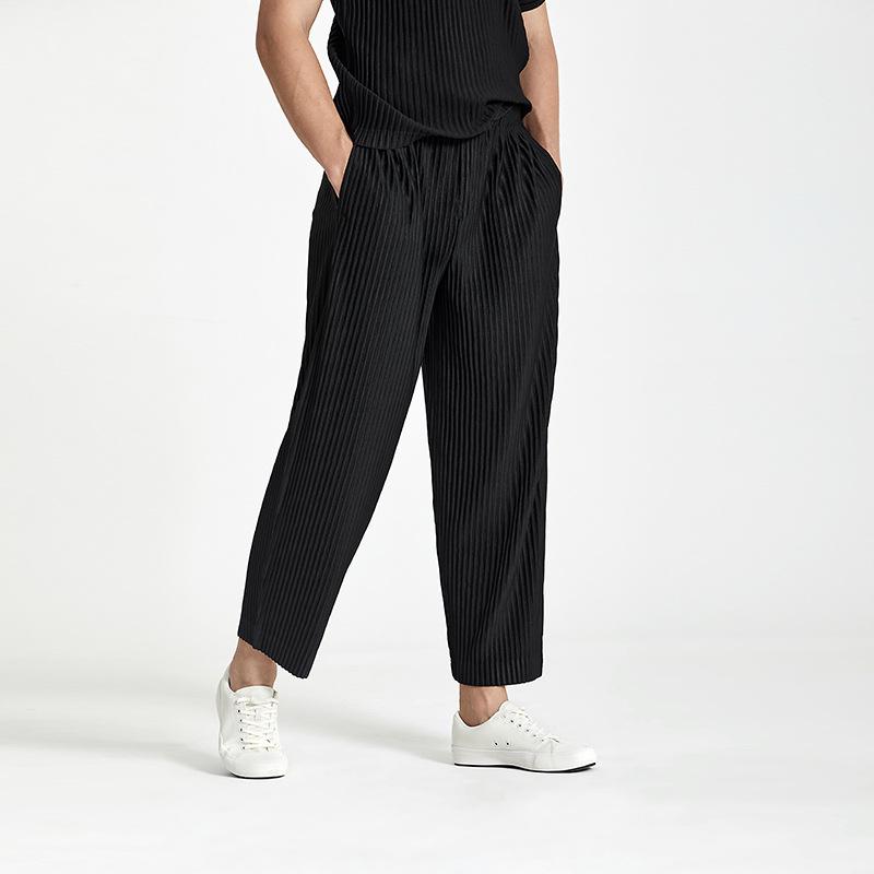Men's Pleated Casual Pants - 2021 Summer Loose Fit, Plus Size, High Elastic, Straight Leg Trousers