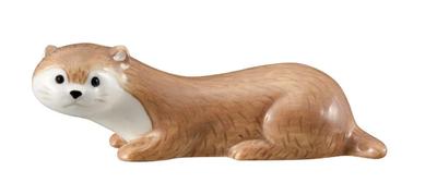 Decor Corporation KAWAUSO CAFE Otter Chopstick Rest Latte Size Approx. W6.7 D2.5 H2.3 KW-92516