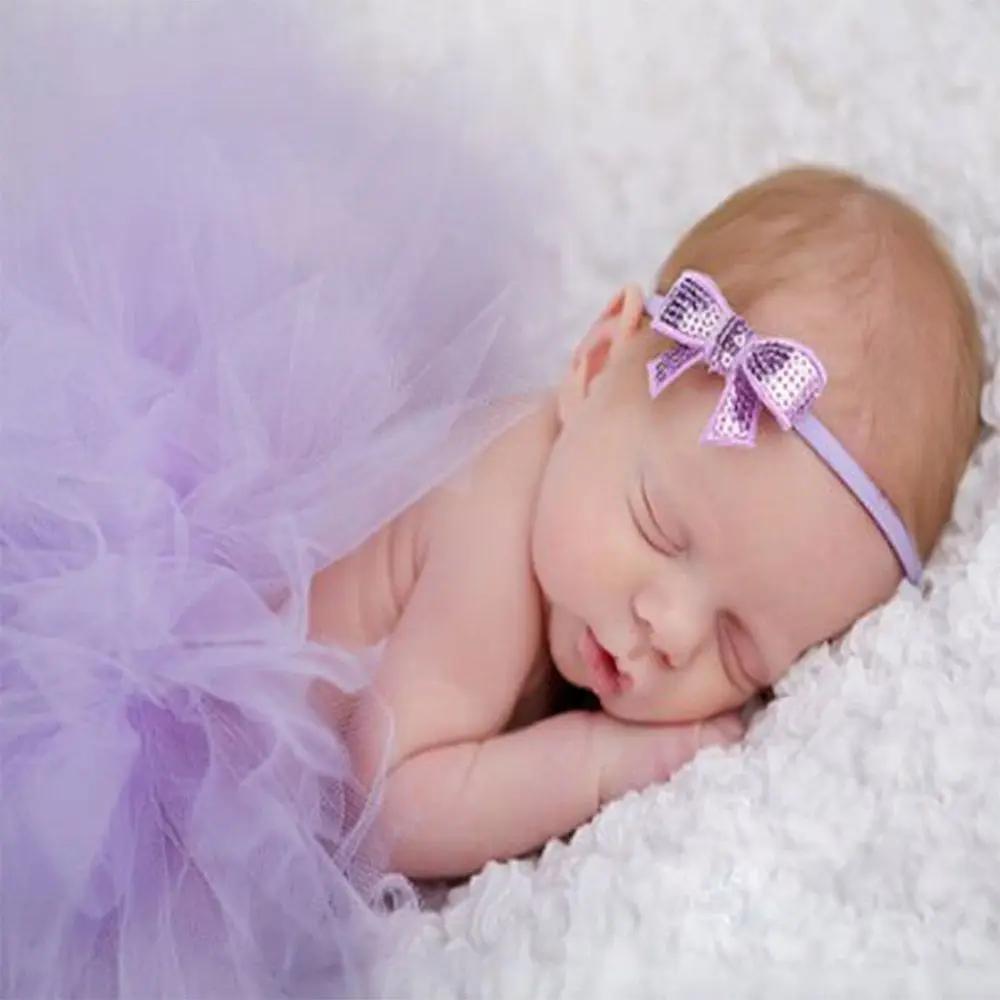 Infant Suit Headband Set Clothing Baby Girl Summer Dress Cute Princess Newborn Outfit Costume Photography Props Accessories